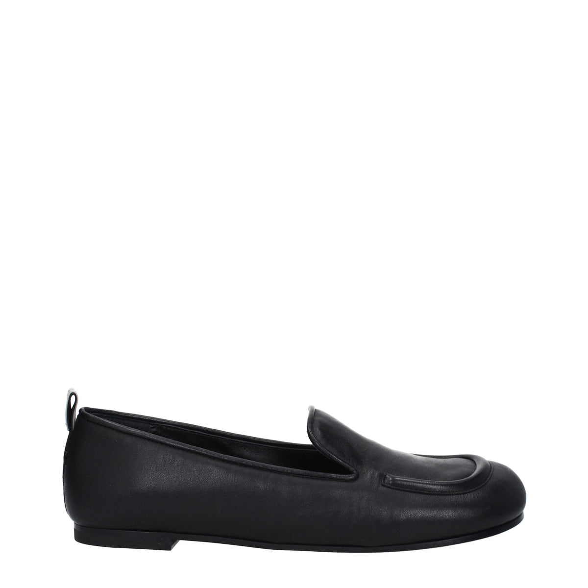 Premiata Black Leather Slip-On Loafers