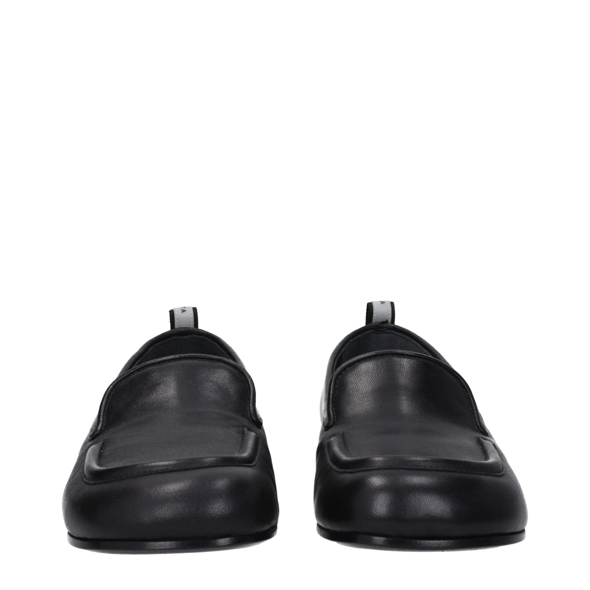 Premiata Black Leather Slip-On Loafers