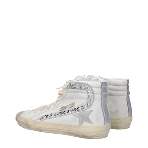 Golden Goose White Leather High Top Sneakers