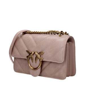 PINKO Pink Leather Crossbody Bag