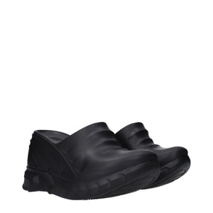 Givenchy Black Cotton Slippers