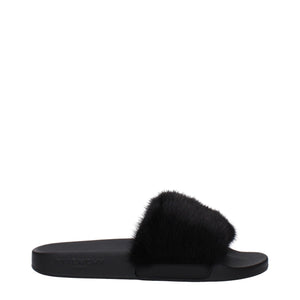 Givenchy Black Cotton Slippers