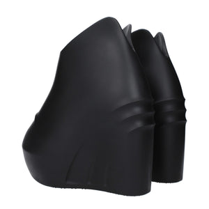 Givenchy Black Cotton Wedge Sandals