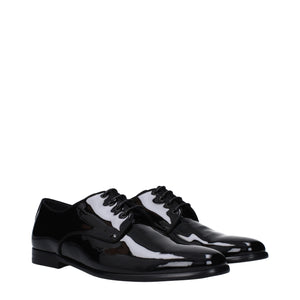 Dolce & Gabbana Black Leather Oxfords And Derbies