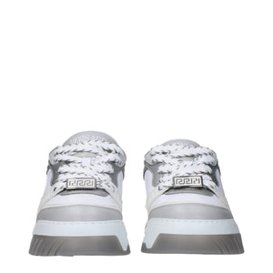 Versace White Leather Chunky Sneakers