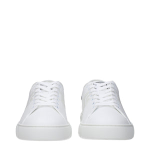 Versace White Leather Low Top Sneakers