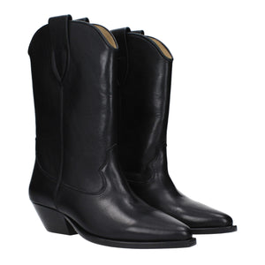 Isabel Marant Black Leather Ankle Boots