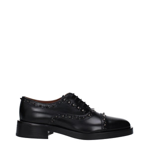 Valentino Garavani Black Leather Oxfords And Derbies