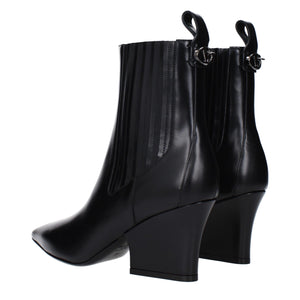 Valentino Garavani Black Leather Ankle Boots