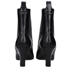 Valentino Garavani Black Leather Ankle Boots
