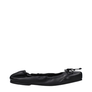 Jacquemus Black Leather Ballet Flats