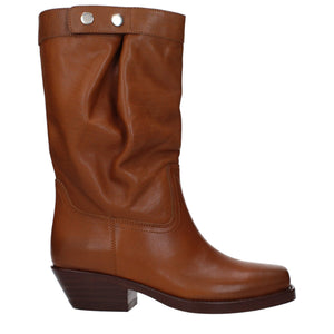 Isabel Marant Brown Leather Ankle Boots