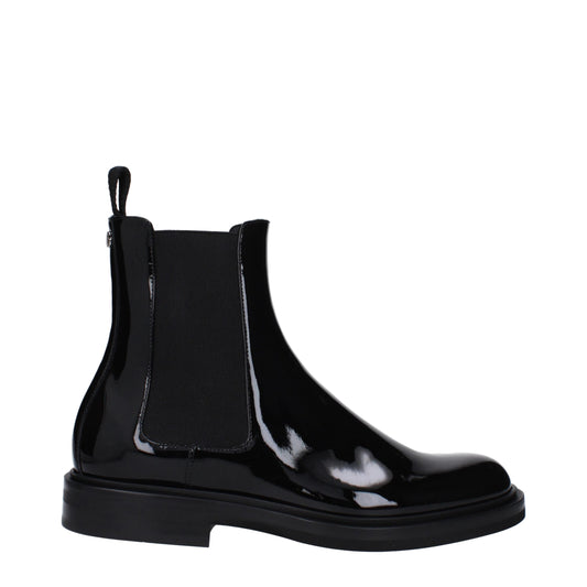 Dolce & Gabbana Black Leather Ankle Boots