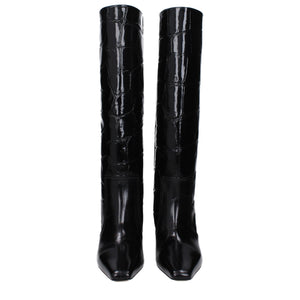 Paris Texas Black Leather Boots