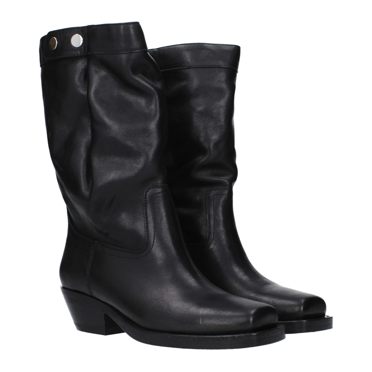 Isabel Marant Black Leather Ankle Boots