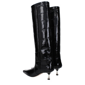 Paris Texas Black Leather Boots