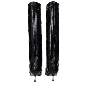 Paris Texas Black Leather Boots