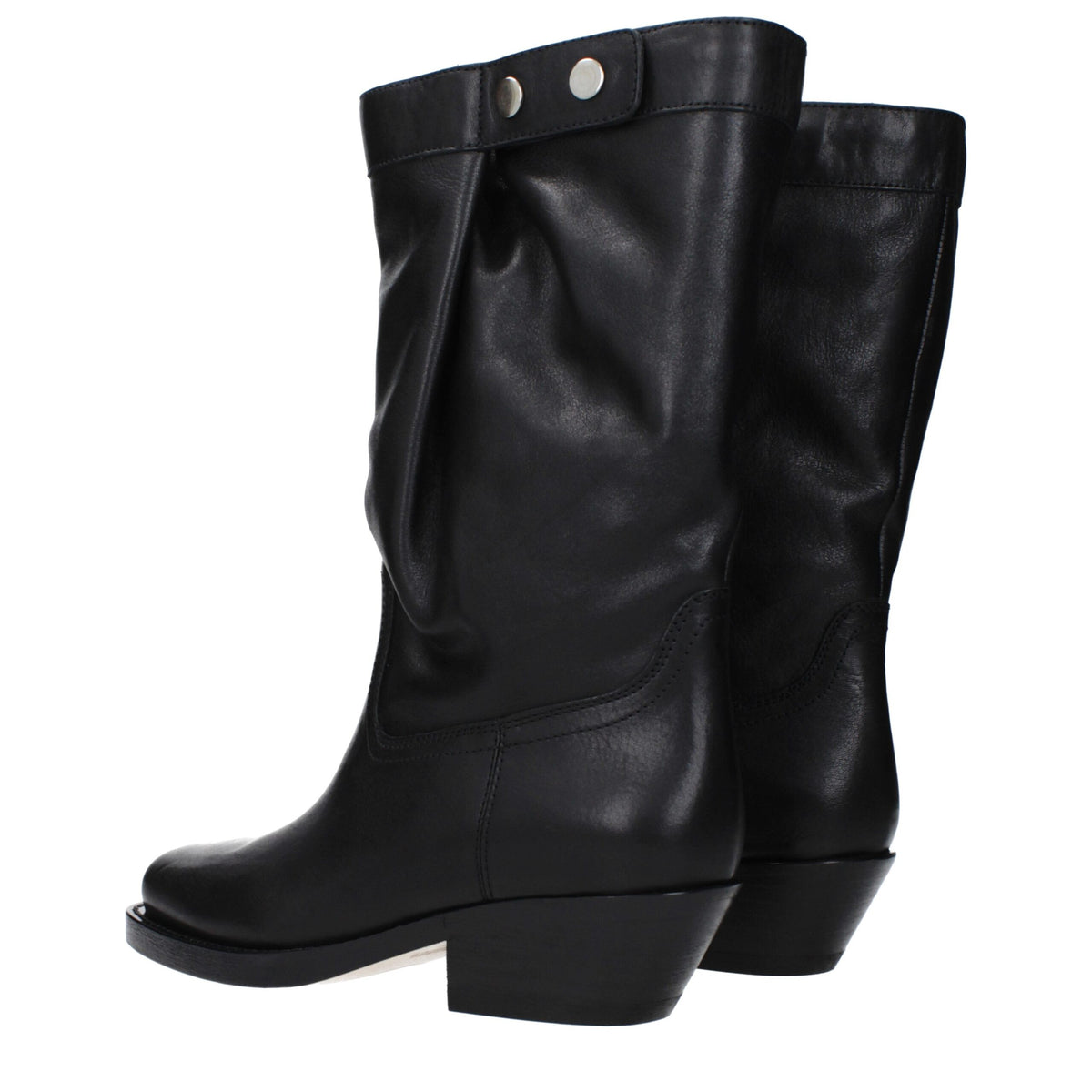 Isabel Marant Black Leather Ankle Boots