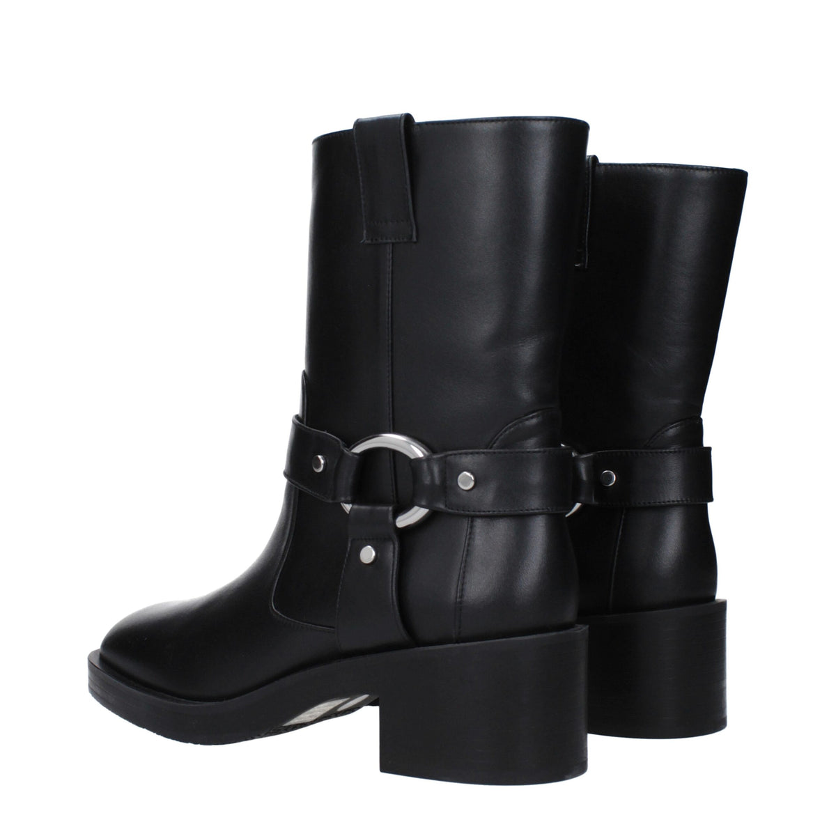 Stuart Weitzman Black Leather Ankle Boots
