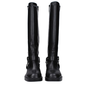 Stuart Weitzman Black Leather Boots