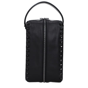 Valentino Garavani Black Leather Clutch Bag