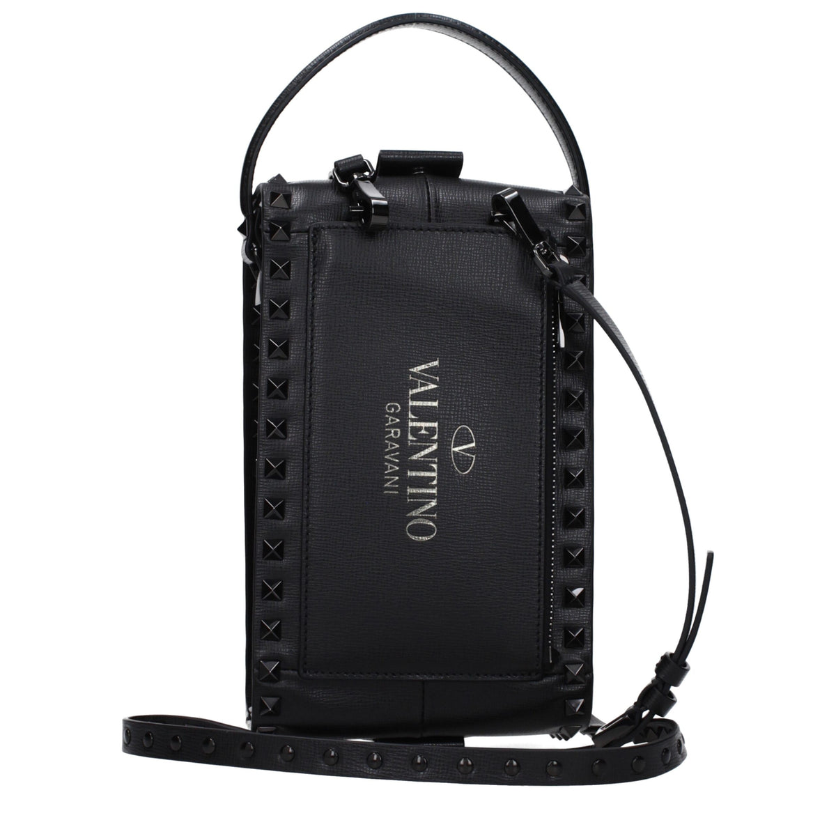Valentino Garavani Black Leather Clutch Bag