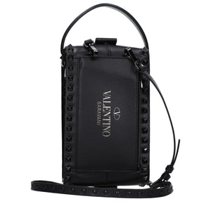Valentino Garavani Black Leather Clutch Bag
