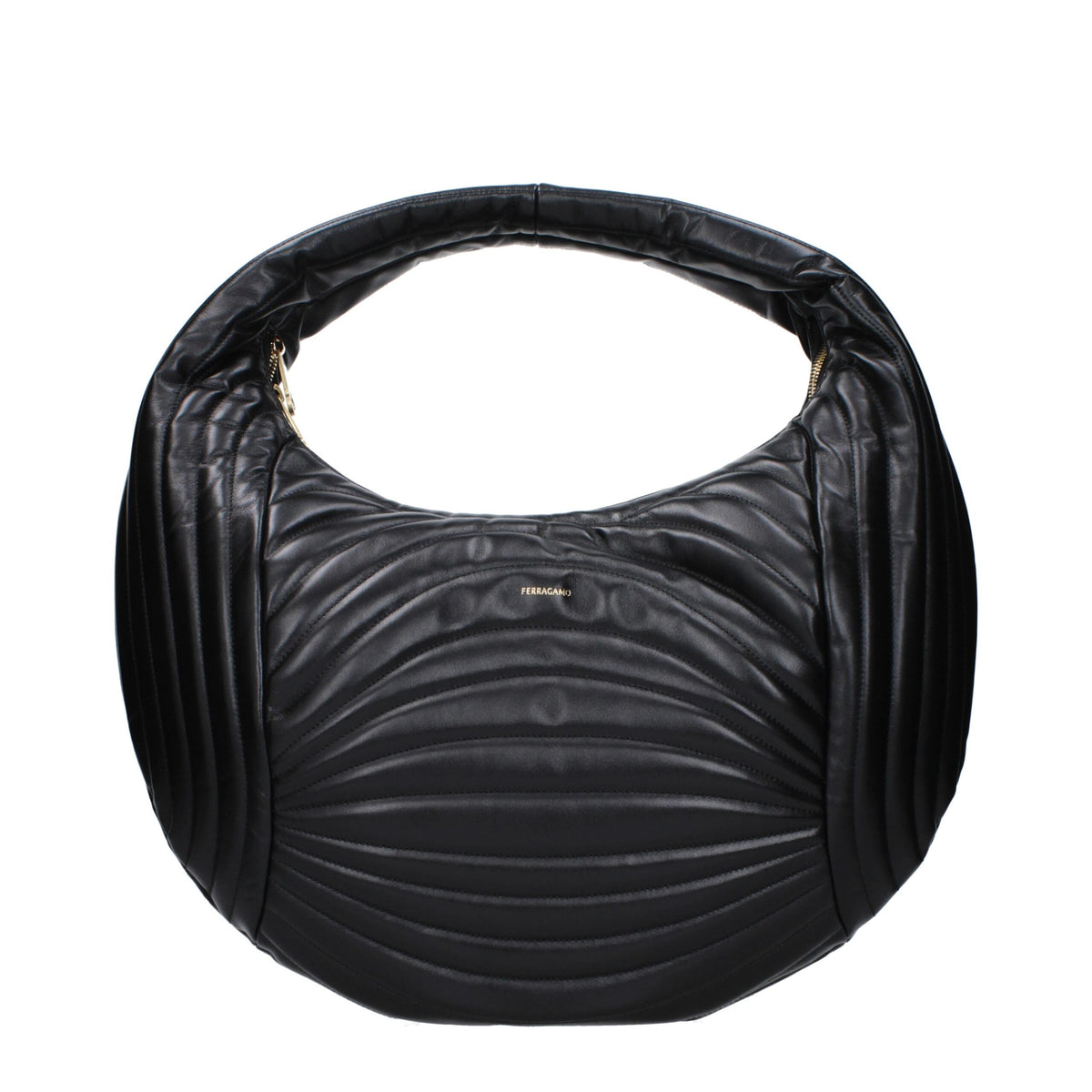 Salvatore Ferragamo Black Leather Handbag