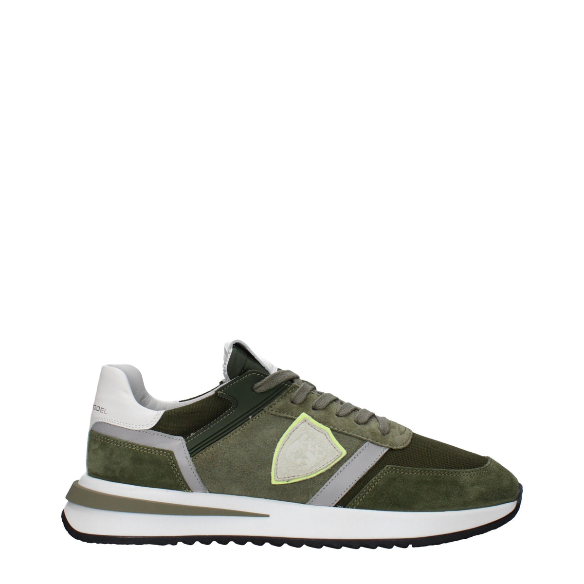 Philippe Model Green Leather Athletic Sneakers