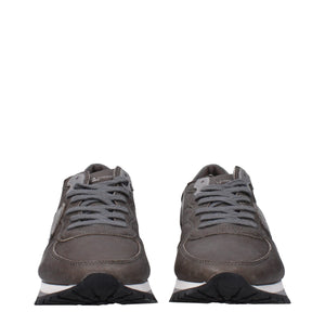 Philippe Model Gray Leather Low Top Sneakers