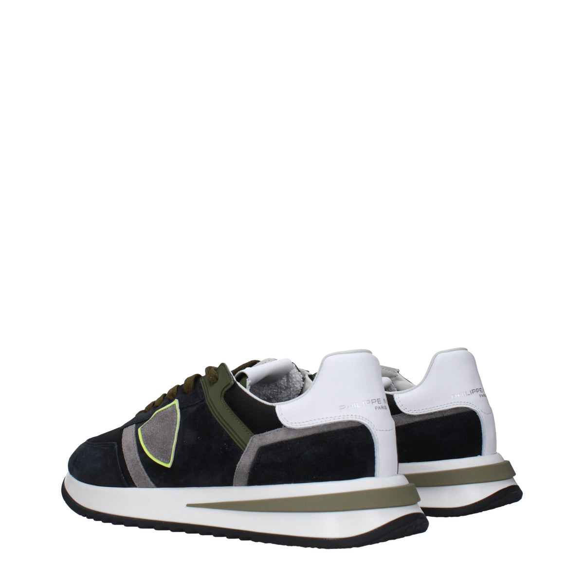 Philippe Model Blue Leather Athletic Sneakers