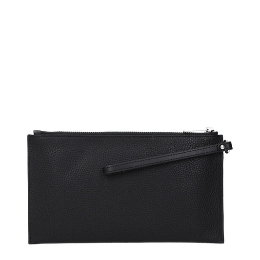 Michael Kors Black Leather Clutch Bag