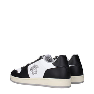 Versace White Leather Low Top Sneakers