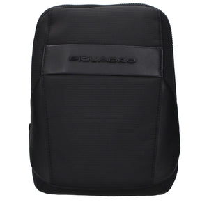 Piquadro Black Fabric Crossbody Bag