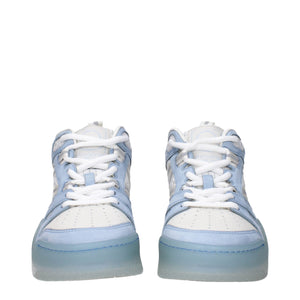 Moncler White Leather High Top Sneakers