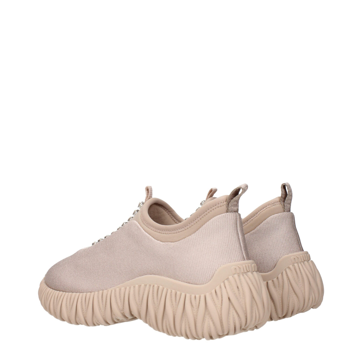 Miu Miu Beige Fabric Sneakers