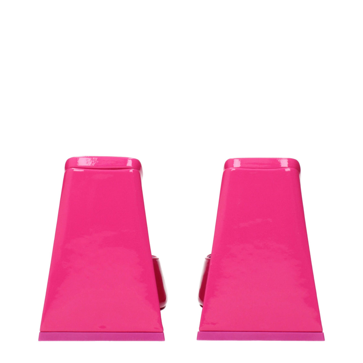 The Attico Pink Leather Platform Sandals