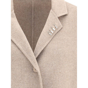 Ermanno Scervino Beige Wool Coat