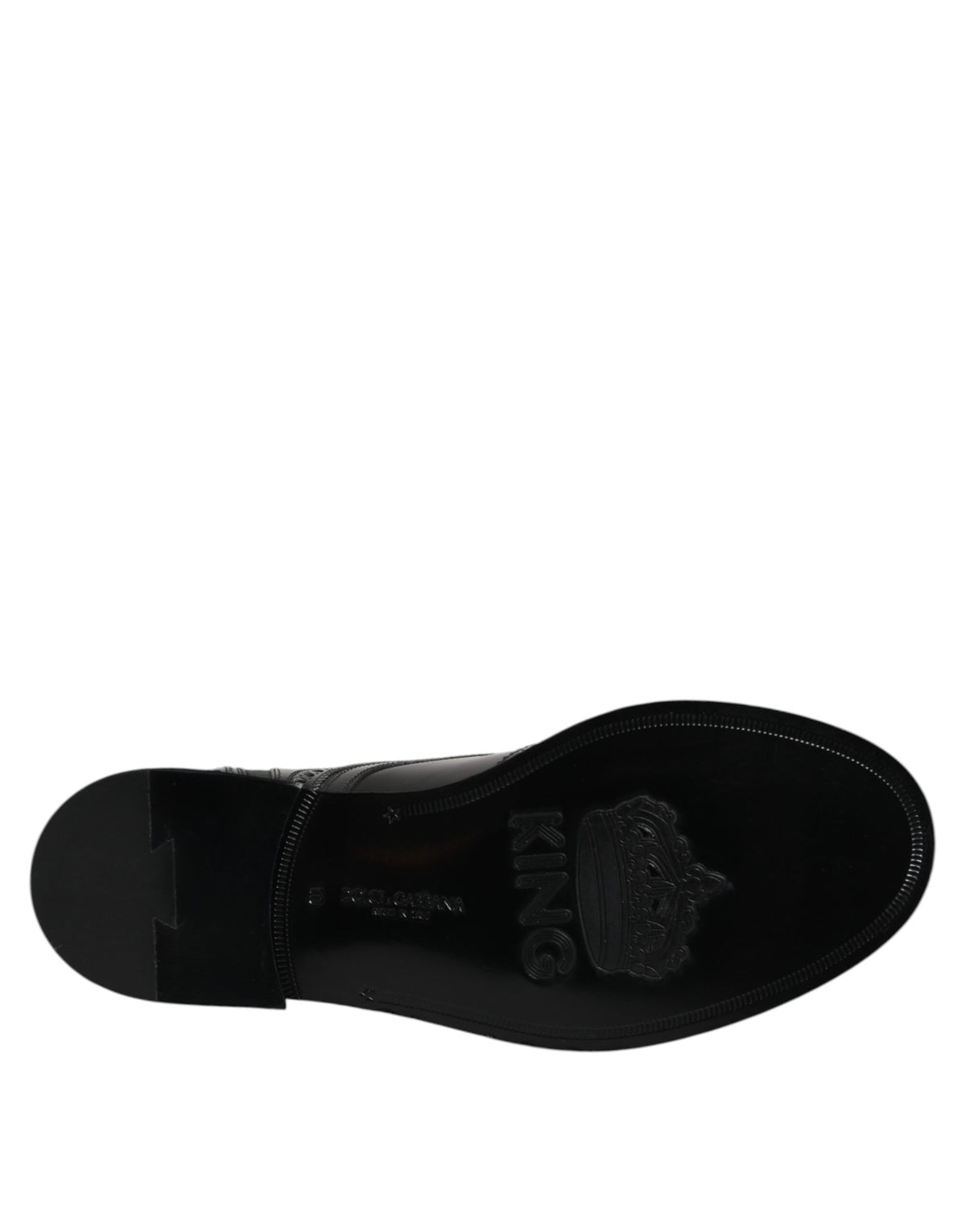 Dolce & Gabbana Black Leather Lace Up Mid Calf Boots Shoes