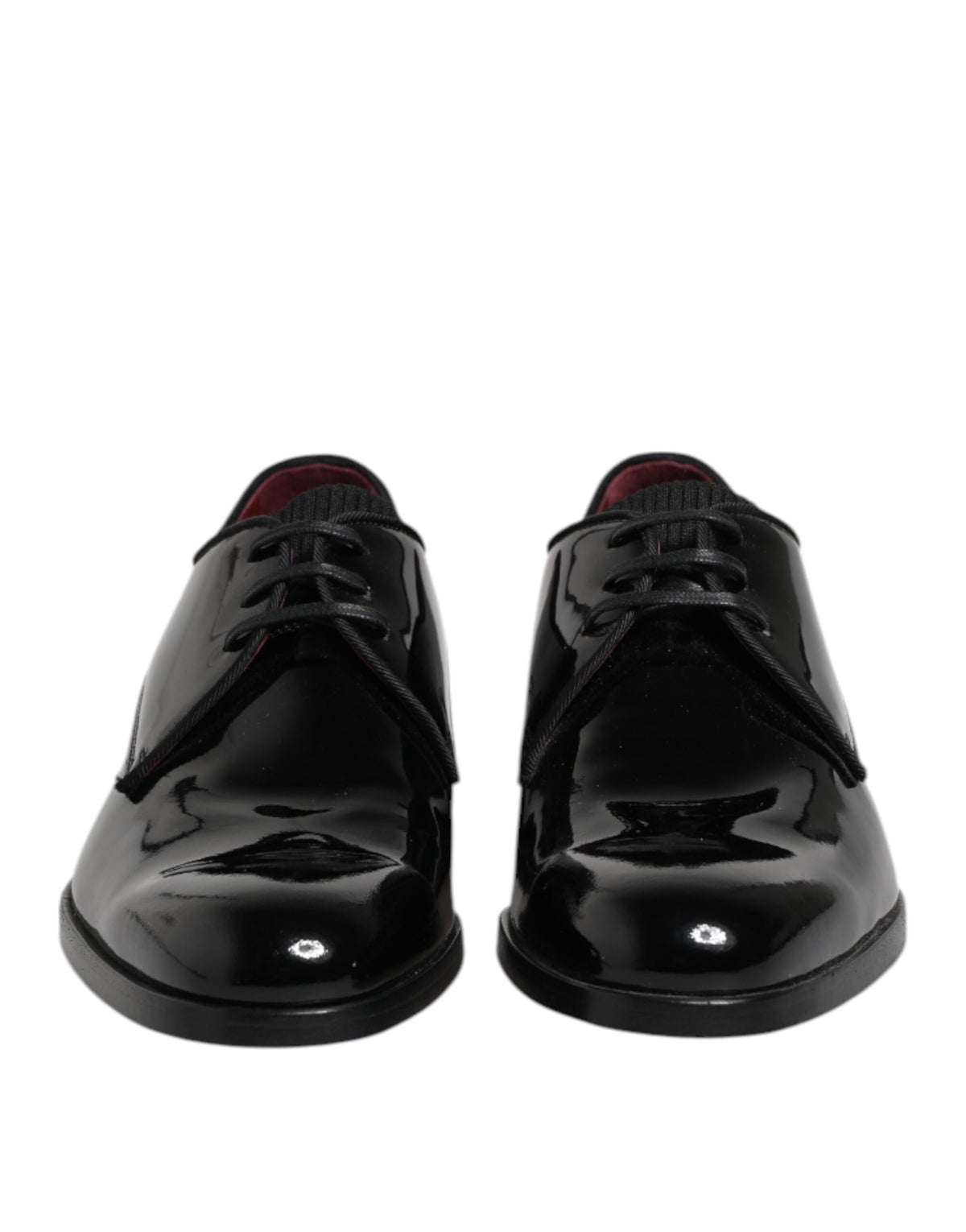 Dolce & Gabbana Black Leather Lace Up Men Derby Formal Shoes