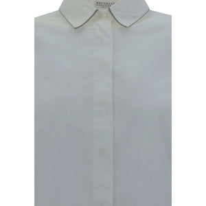 Brunello Cucinelli White Cotton Dress Shirt