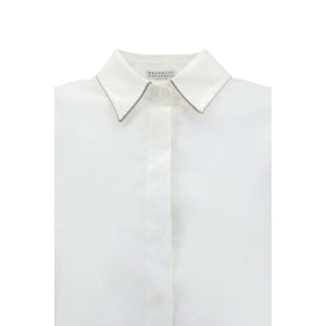 Brunello Cucinelli White Cotton Dress Shirt