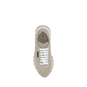 Brunello Cucinelli Beige Rubber Platform Sneakers
