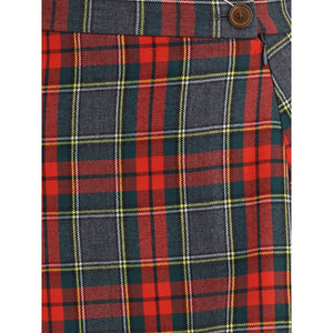 Vivienne Westwood Multicolor Fleece Wool Mini Skirt