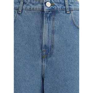 Rohe Blue Cotton Relaxed Fit Jeans
