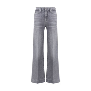 7FOR Gray Cotton Bootcut Jeans