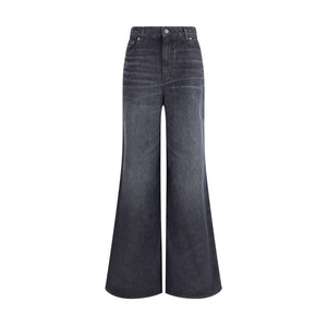 Chloé Black Cotton Flared Jeans