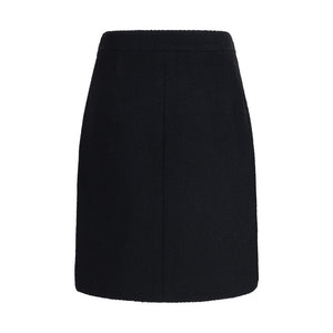 Chloé Black Wool Midi Skirt