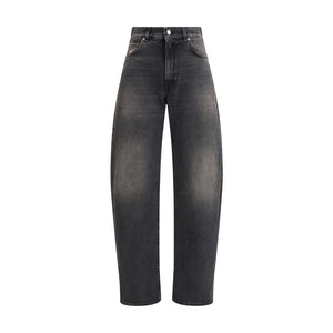 Haikure Black Cotton Relaxed Fit Jeans