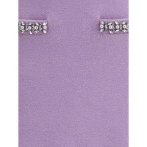 Self-Portrait Purple Viscose Mini Skirt